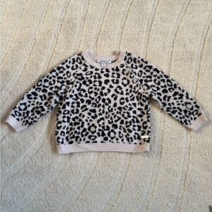 Posh Peanut Leopard Print Toddler Girls‎ Sweater 3T Bamboo Cotton Organic